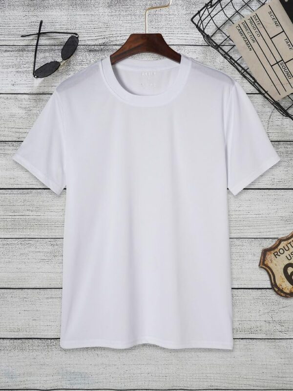 Men's 100% Cotton | Plain White T-Shirt |Regular Fit Round Neck Half Sleeves - Image 7