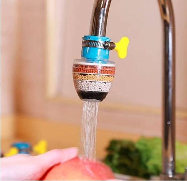 IONIX Activated Carbon Faucet Water Filters Universal Interface Home Kitchen Faucet Tap Water | Tap filter Multilayer | Clean Purifier Filter Cartridge Five Layer Water Filter-Pack of 1 - Image 2
