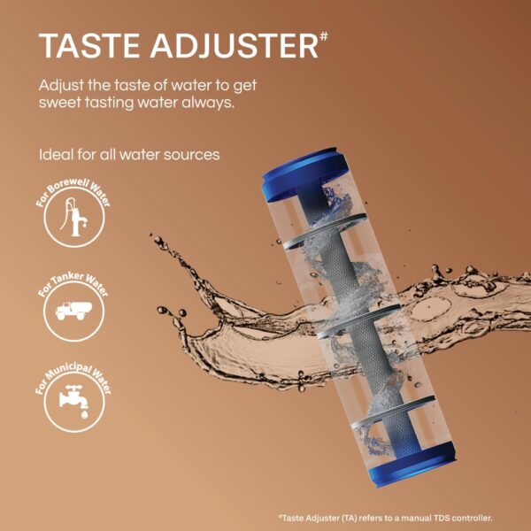 Aquaguard Aura 2X Life, Needs No Service for 2 Years | 10-Stage Water Purifier | Benefits worth ₹4500 | RO+UV+Active Copper | Taste Adjuster | Saves 50% Water | 2 Year Warranty (including Filters) - Image 7