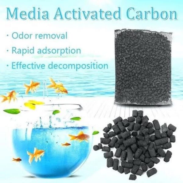 TED TABBIES - Hi Quality Activated Carbon Filter Media for Aquarium with Filter Bag | 1000g (Pack of 2) + Free NET Pouch - Image 3