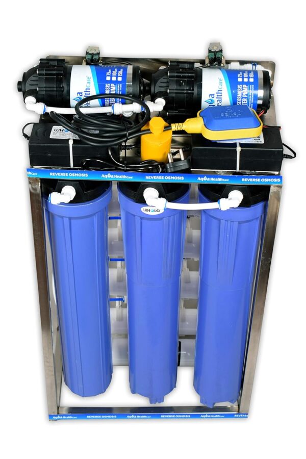 WHOLER 100 LPH RO PLANT Commercial RO+UV+TDS+AUTO SHUT OFF water purifier 100 Liter Per Hour Blue Stainless steel Full Automatic with TDS Adjuster - Image 3