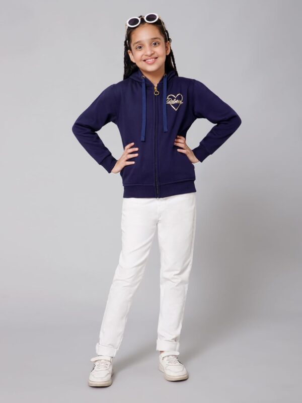 Alan Jones Clothing Girl's Cotton Hooded Neck Sweatshirt - Image 6