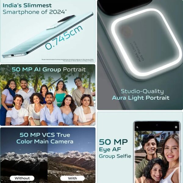 Vivo V30 5G Smartphone, 8GB RAM 128GB Storage, Classic Black - Image 7