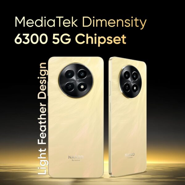 realme NARZO N65 5G (Amber Gold 6GB RAM, 128GB Storage) India's 1st D6300 5G Chipset | Ultra Slim Design | 120Hz Eye Comfort Display | 50MP AI Camera| Charger in The Box - Image 9