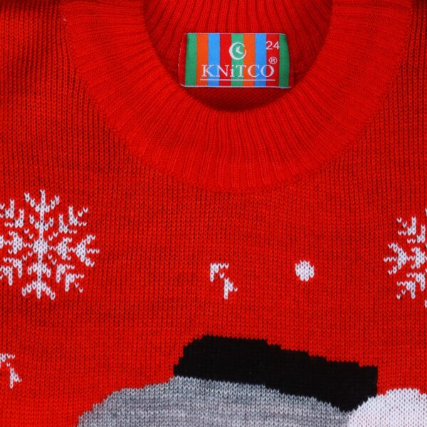 Knitco Boys Woolen Acrylic Sweater Snowman Regular fit Full Sleeves - Image 4