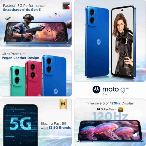 Motorola G45 5G (Brilliant Blue, 8GB RAM, 128GB Storage) - Image 3