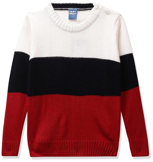 Amazon Brand - Jam & Honey Boy's Acrylic Round Neck Casual Sweater - Image 2