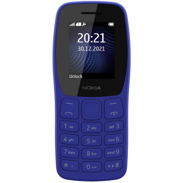 Nokia 105 Classic | Single SIM Keypad Phone with Built-in UPI Payments, Long-Lasting Battery, Wireless FM Radio, Charger in-Box | Blue - Image 2