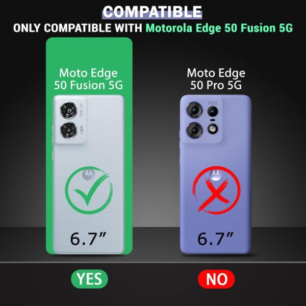 TheGiftKart Liquid Silicone Back Cover Case for Motorola Edge 50 Fusion 5G | Soft Micro-Fibre Lining Inside | Camera Protection Bump | Shockproof Back Case for Moto Edge 50 Fusion (Silicone, Black) - Image 3