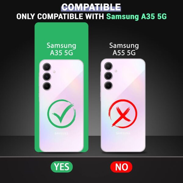 TheGiftKart Liquid Silicon Back Cover Case for Samsung Galaxy A35 5G | Shockproof Military Grade Protection | Micro-Fibre Cloth On Inner Side | Built-in Anti-Slip Grip Samsung A35 Cover (TPU, Black) - Image 3