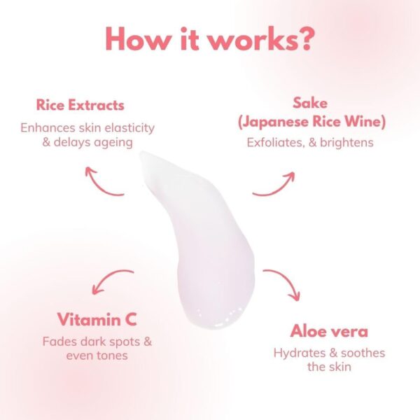 Clayco. Rice & Sake Sleep Mask 50 Ml | Face Mask For Glowing Skin | Night Cream For Glass skin | Japanese Skincare Routine | Sulphate Free & Vegan - Image 5