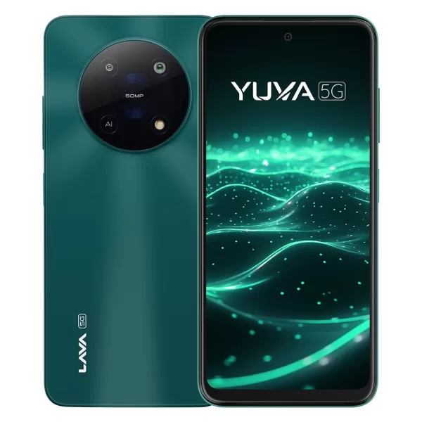 Lava Yuva 5G (Mystic Green, 4GB RAM, 64GB Storage) | Octacore 5G 6nm Processor | 50 MP AI Camera |5000 mAh Battery| Upto 8 GB Expandable RAM - Image 2