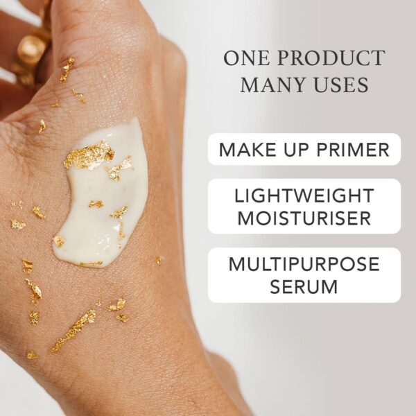 RAS Luxury Oils Radiance 24K Gold Brightening 8 in 1 Face Gel Serum Hydrates Skin, Reduce Pigmentation, With 148 Hours of Hydration Infused with Hyaluronic Acid, Saffron, Manjistha & Rosehip - Image 8