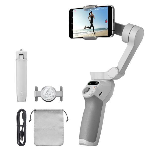 DJI OSMO Mobile SE Intelligent Gimbal 3-Axis Phone Gimbal Portable and Foldable for Android & iPhone with ShotGuides Smartphone Gimbal with ActiveTrack 5.0 Vlogging Stabilizer YouTube Video, Grey - Image 2