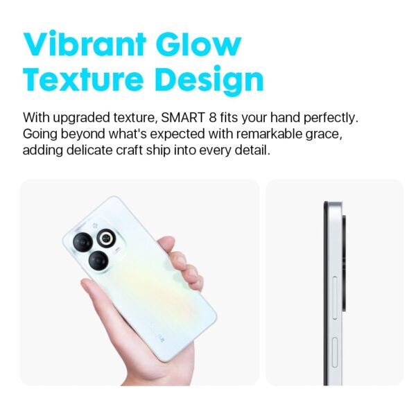 Infinix Smart 8 HD, Galaxy White (3GB, 64GB) - Image 6