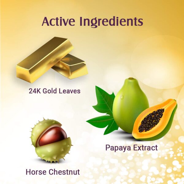 Lotus Herbals Radiant Gold Facial Kit For Instant Glow With 24K Pure Gold & Papaya,4 Easy Steps, 170g (Multiple Use) - Image 7