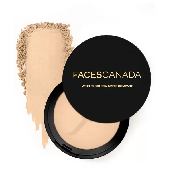 FACESCANADA Weightless Stay Matte Finish Compact Powder - Natural, 9g | Non Oily Matte Look | Evens Out Complexion | Hides Imperfections | Blends Effortlessly | Pressed Powder For All Skin Types - Image 2