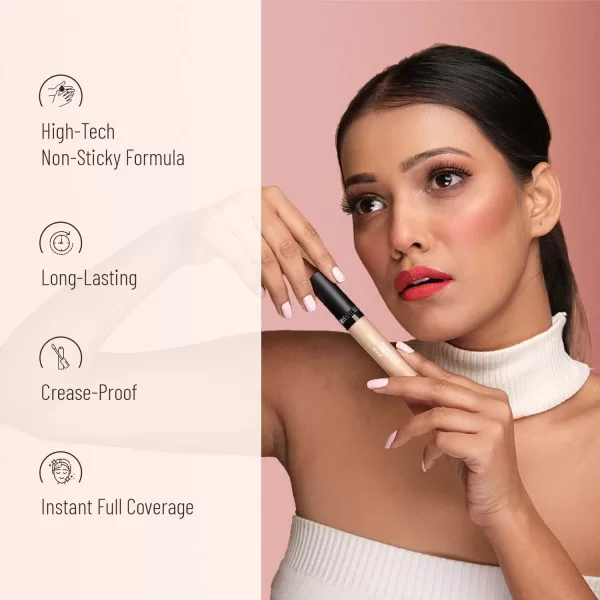 Swiss Beauty Liquid Light Weight Concealer With Full Coverage |Easily Blendable Concealer For Face Makeup With Matte Finish | Shade- Warm-Sand, 6g - Image 4