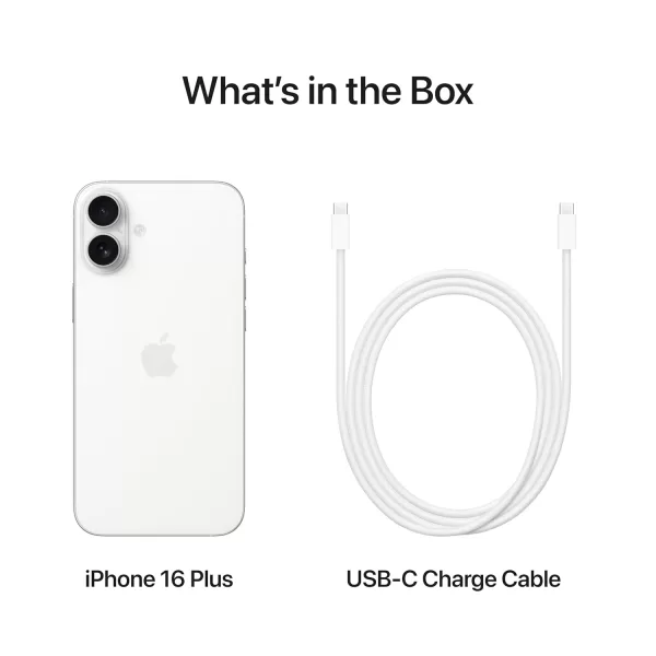 iPhone 16 Plus 256 GB: 5G Mobile Phone with Camera Control, A18 Chip and a Big Boost in Battery Life. Works with AirPods; White - Image 7