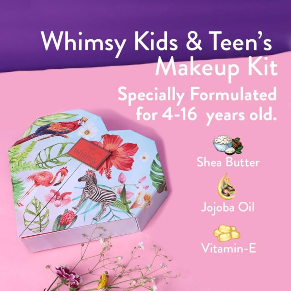 Whimsy Makeup Kit for kids, Preteen and Teen Girls | Girls safe Makeup Set | skin friendly Children Makeup Kit (Pack of 14) - Image 3