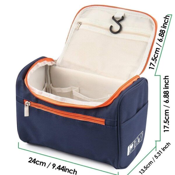 Rabbonix Cosmetic Makeup Organizer Toiletry Bag for Women & Men | Blue | Pack of 01 - Image 5