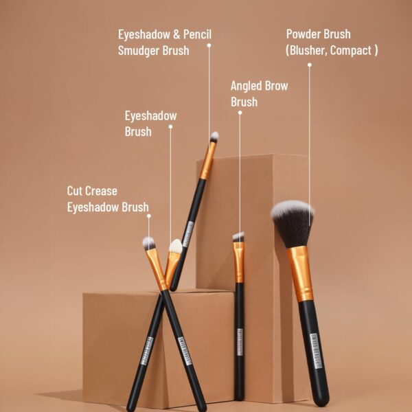 Swiss Beauty Makeup Brushes Set, Makeup Accessory,Gold, 100G - Image 6