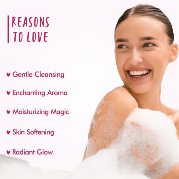 THE LOVE CO. Japanese Cherry Blossom Bath & Shower Gel - Luxury Body Wash For Women & Mens - Shower Gel Women - 100% Vegan - Luxury Beauty - Body Skin Care Products - 100ml Pack of 2 - Image 4