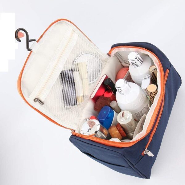 Rabbonix Cosmetic Makeup Organizer Toiletry Bag for Women & Men | Blue | Pack of 01 - Image 2