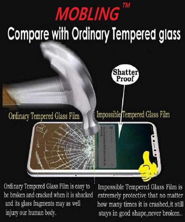 MOBLING Shatterproof, Flexible Nano Fiber Screen Protector, Not a Tempered Glass, Impossible Screen Guard for Infinix Note 40X 5G - Image 3