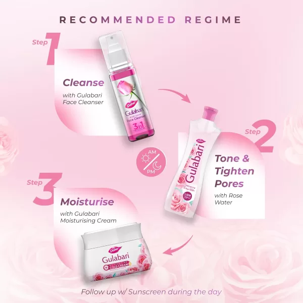 Dabur Gulabari Premium Rose Water/Face Toner - 400ml | No Paraben | Alcohol Free | Cleanses, Hydrates & Moisturises Skin | Balances & Restores Skin's pH Levels | For All Skin Types - Image 7