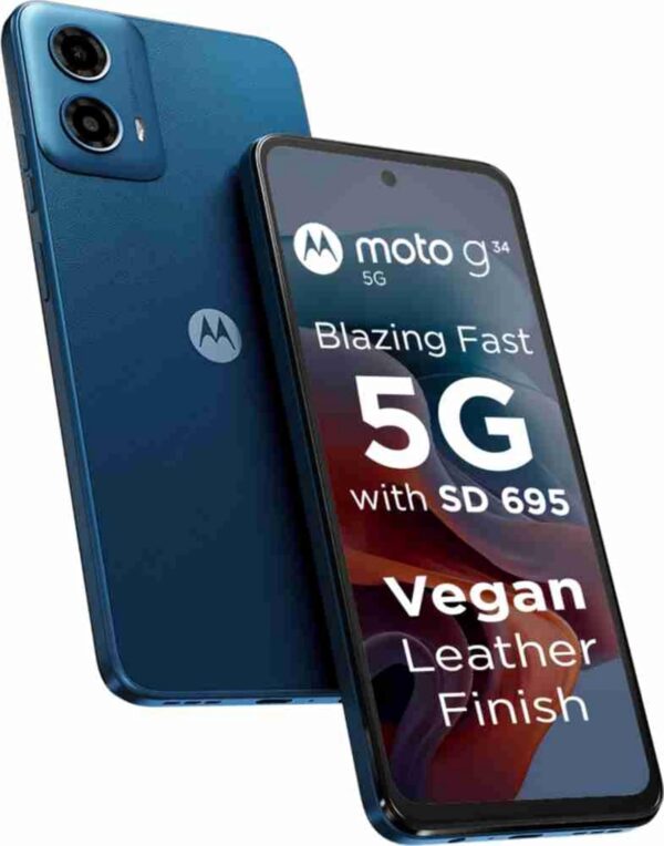 Motorola G34 5G (Ice Blue, 8GB RAM, 128GB Storage) - Image 2