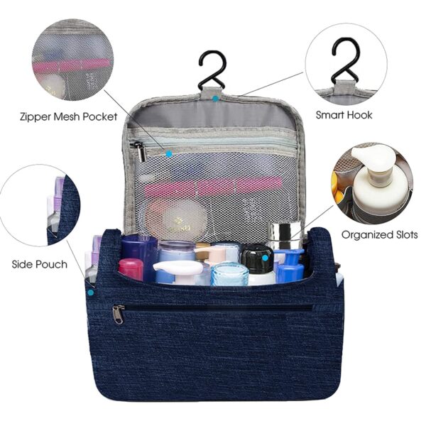 SADMAXMakeup Bag | Toiletry Bag | Cosmetic Bag | Hanging Travel Kit Bag for Women Man Girl Gift Portable Organizer Case Waterproof Bathroom Storage Beauty |Bag for Vacation(Multi Color) - Image 7
