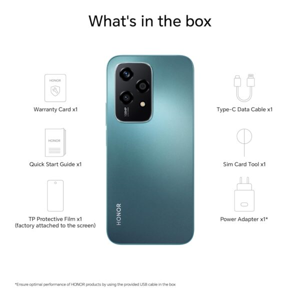 HONOR 200 Lite 5G (Cyan Lake, 8GB+256GB) | 108MP & 50MP Spotlight Portrait Camera | Flagship AMOLED Display | 3240Hz PWM Dimming | AI-Powered MagicOS 8.0 | Charger in The Box - Image 5