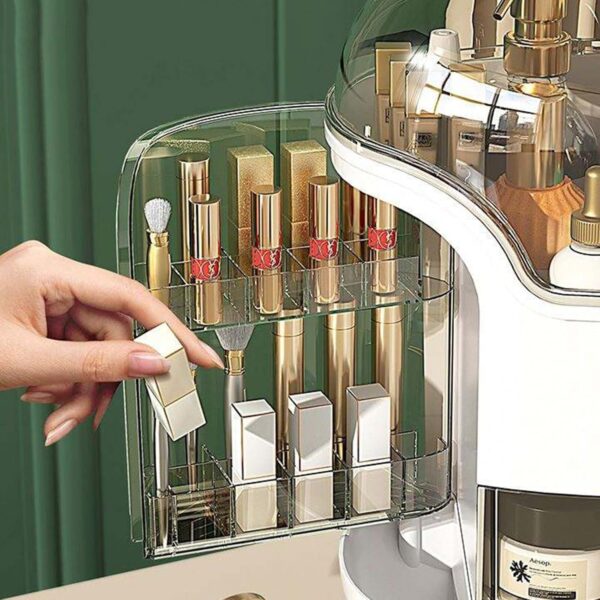 Niyam Makeup Organiser Storage Box for Countertop Cosmetics, Skincare and Beauty Case with Clear Lid Display for Easy Visibility and Drawers for Vanity, Dresser - Image 8