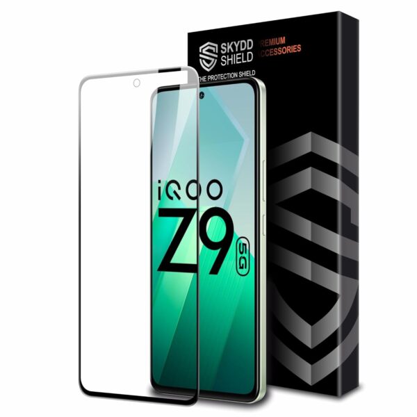Skyddshield Edge To Edge Tempered Glass For Iqoo Z9 5G And Vivo T3 5G Smartphone (6.67 Inch) With Easy Self Installation Kit | Black - Image 2