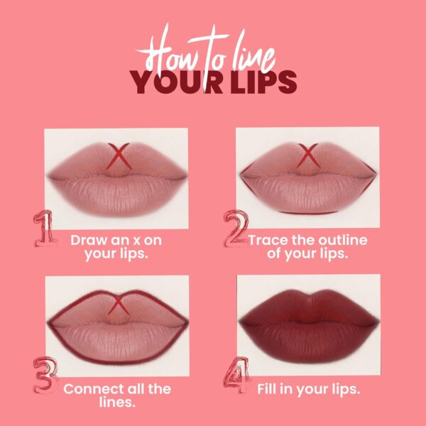 MARS Matte Lip Liner | One Swipe Smooth Application | Long Lasting Lip Pencil (1.4gm) (08-NUDE SPELL) - Image 6
