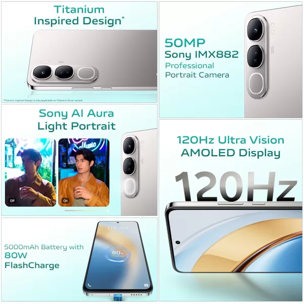 Vivo Y300 5G (Titanium Silver, 8GB RAM, 128GB Storage) with No Cost EMI/Additional Exchange Offers - Image 7