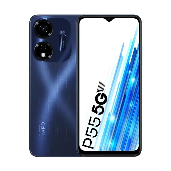 itel P55 5G | 4GB RAM+64GB ROM, Upto 8GB RAM with Memory Fusion| 50MP AI Dual Rear Camera| 5000mAh Battery with 18W Type-C Fast Charging | Dimensity 6080| Galaxy Blue - Image 2