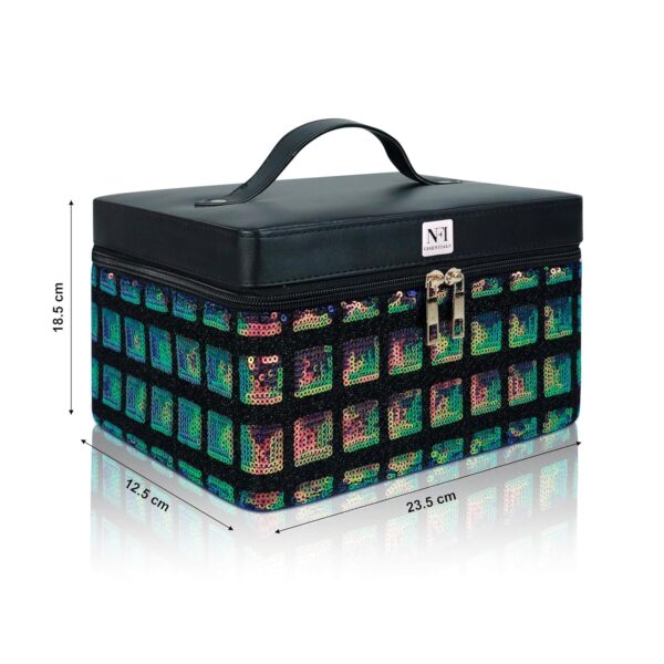 NFI essentials Makeup Organizer Box Makeup Vanity Box Cosmetic Box for Women Bridal Makeup Storage Box Jewelry Box Makeup Kit Box - Image 6