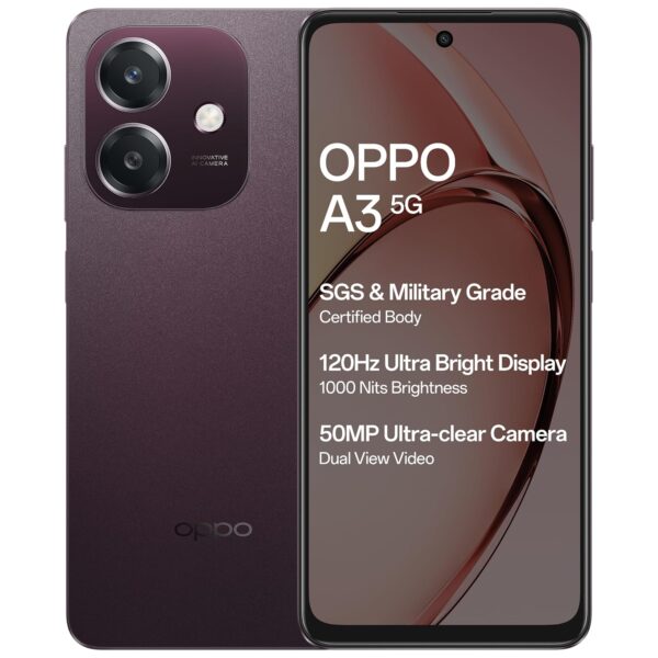 OPPO A3 5G (Nebula Red, 6GB RAM, 128GB Storage) - Image 2