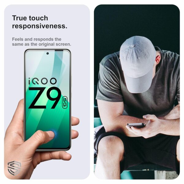 Skyddshield Edge To Edge Tempered Glass For Iqoo Z9 5G And Vivo T3 5G Smartphone (6.67 Inch) With Easy Self Installation Kit | Black - Image 5