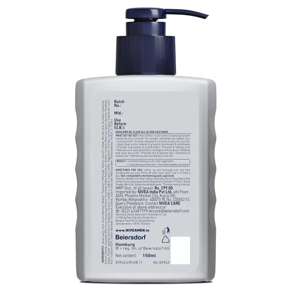 Nivea Men Face Wash, Oil Control For 12Hr Oil Control With 10X Vitamin C Effect, 150 ml - Image 6