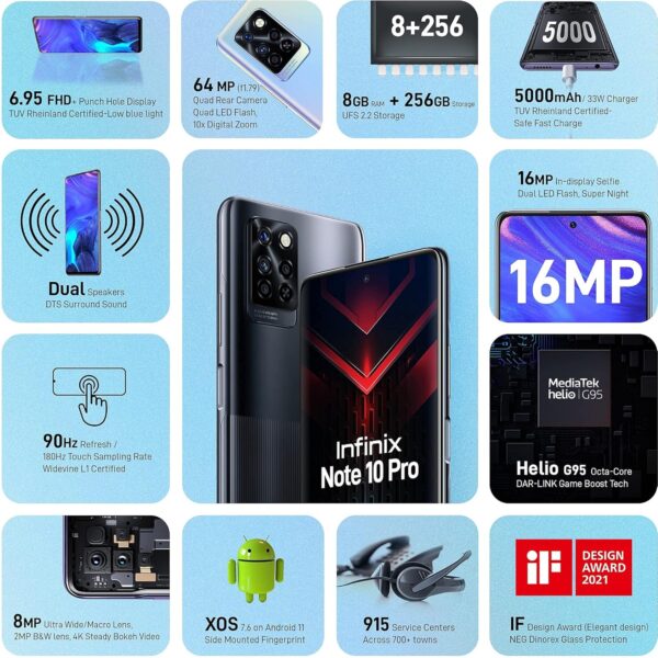 (Refurbished) Infinix Note 10 Pro (95° Black, 8GB RAM, 256GB Storage) - Image 5