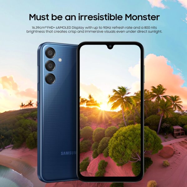 Samsung Galaxy M15 5G (Blue Topaz,4GB RAM,128GB Storage)| 50MP Triple Cam| 6000mAh Battery| MediaTek Dimensity 6100+| 4 Gen. OS Upgrade & 5 Year Security Update| Super AMOLED Display| Without Charger - Image 5