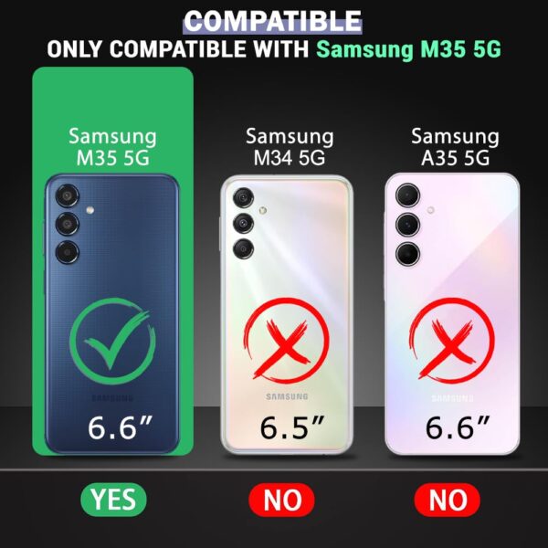 TheGiftKart Liquid Silicon Back Cover Case for Samsung Galaxy M35 5G | Shockproof Military Grade Protection | Micro-Fibre Cloth On Inner Side | Anti-Slip Grip Samsung M35 Back Cover Case (TPU, Black) - Image 3