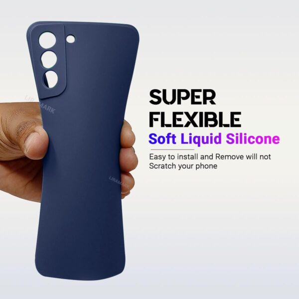LIRAMARK Silicone Soft Back Cover Case for Samsung Galaxy S21 FE 5G (Silicone Blue) - Image 5