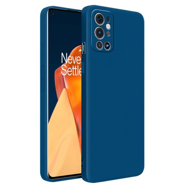 LIRAMARK Silicone Soft Back Cover Case for OnePlus 9 Pro 5G / 1+9 Pro 5G (Silicone Blue) - Image 2