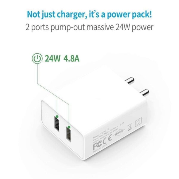 50W SuperFast Type-C Charger for Infinix Note 40X 5G Charger Original Adapter Like Mobile Charger | Qualcomm QC 3.0 Quick Charger with 1 Meter Type C USB Data Cable (50W,SY-40,WT) - Image 3