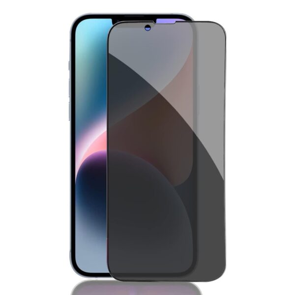 Amazon Brand - Solimo Edge to Edge Privacy Tempered Glass for iPhone 14, iPhone 13 and 13 Pro (6.1 Inch) with Easy Self Installation Kit | Black - Image 2