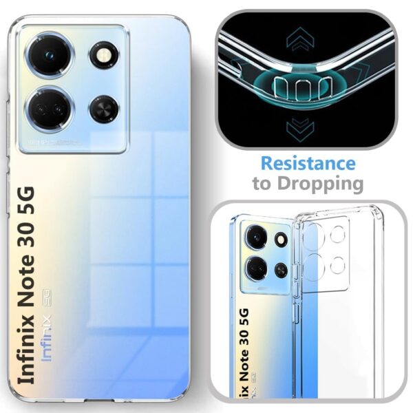 Inktree Back Cover for Infinix Note 30 5G Back Cover | Slim Soft Back Case for Infinix Note 30 5G (Transparent) - Image 6